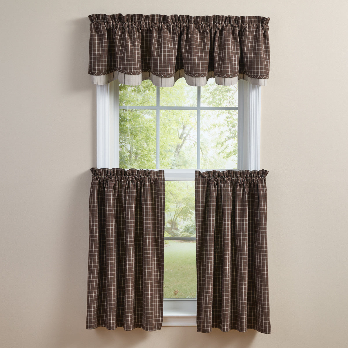 Family Lined Layered Valance 16" L Set of 2  Park Designs