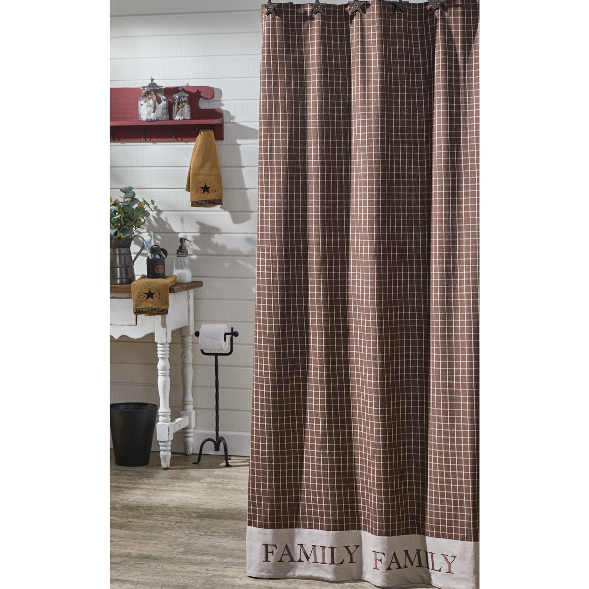 Family Shower Curtain 72" X 72" Set of 2  Park Designs