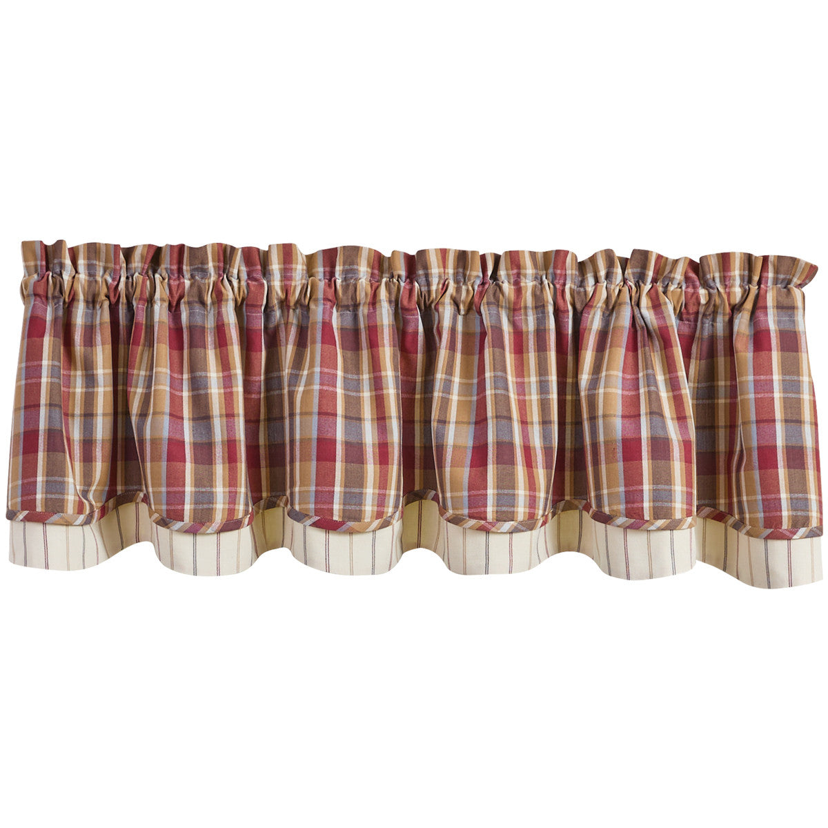 Gatlin Lined Layered Valance 16" L Set of 2 Park Designs - The Fox Decor