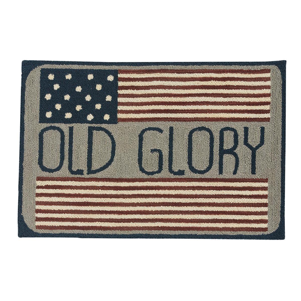 Old Glory Hooked Rug 2' x 3' Set of 2 Park Designs - The Fox Decor