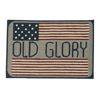 Thumbnail for Old Glory Hooked Rug 2' x 3' Set of 2 Park Designs