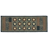 Old Glory Hooked Rug Runner 2' x 6' Park Designs - The Fox Decor