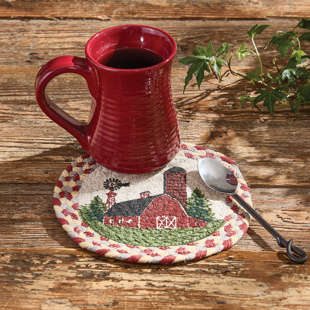 Barn Printed Braided Trivets 8" - Set of 6 Park Designs - The Fox Decor