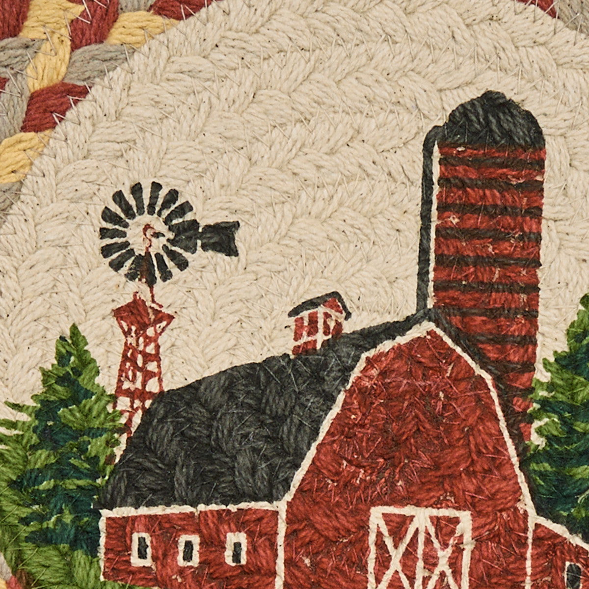 Barn Printed Braided Trivets 8" - Set of 6 Park Designs - The Fox Decor