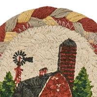 Thumbnail for Barn Printed Braided Coasters - Set of 4 Park Designs - The Fox Decor