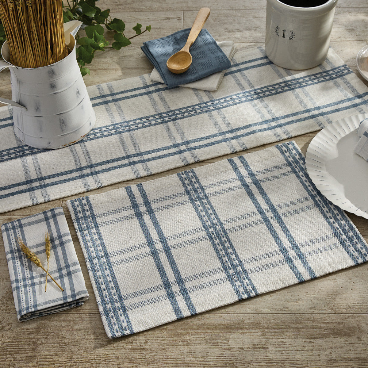 French Farmhouse Table Runner 36"L Set of 2 Park Designs