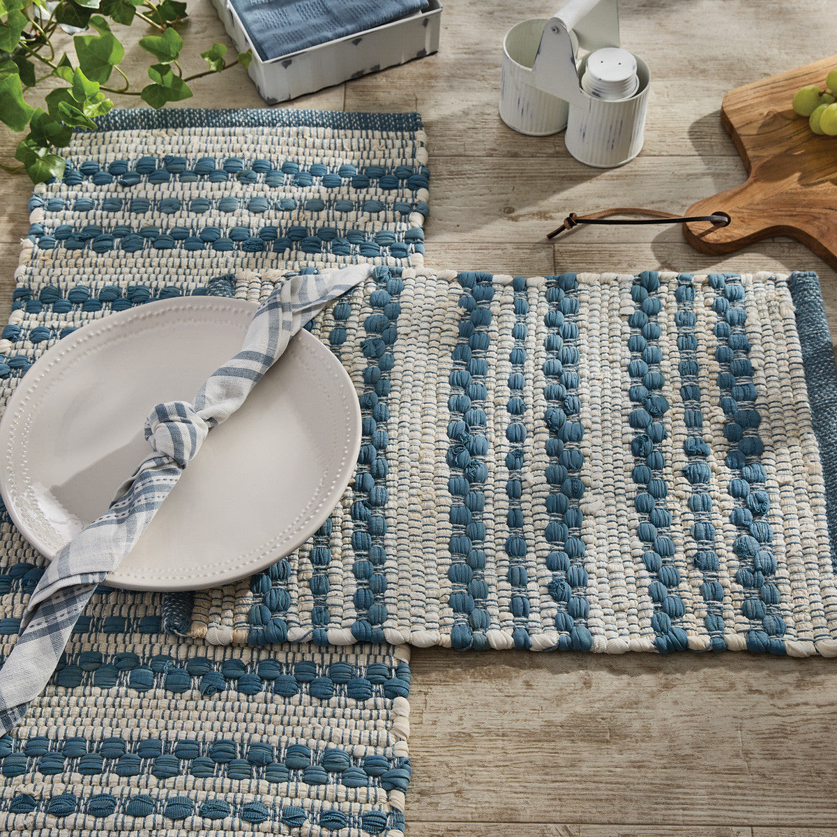 French Farmhouse Chindi Table Runner 36"L Set of 2 Park Designs - The Fox Decor