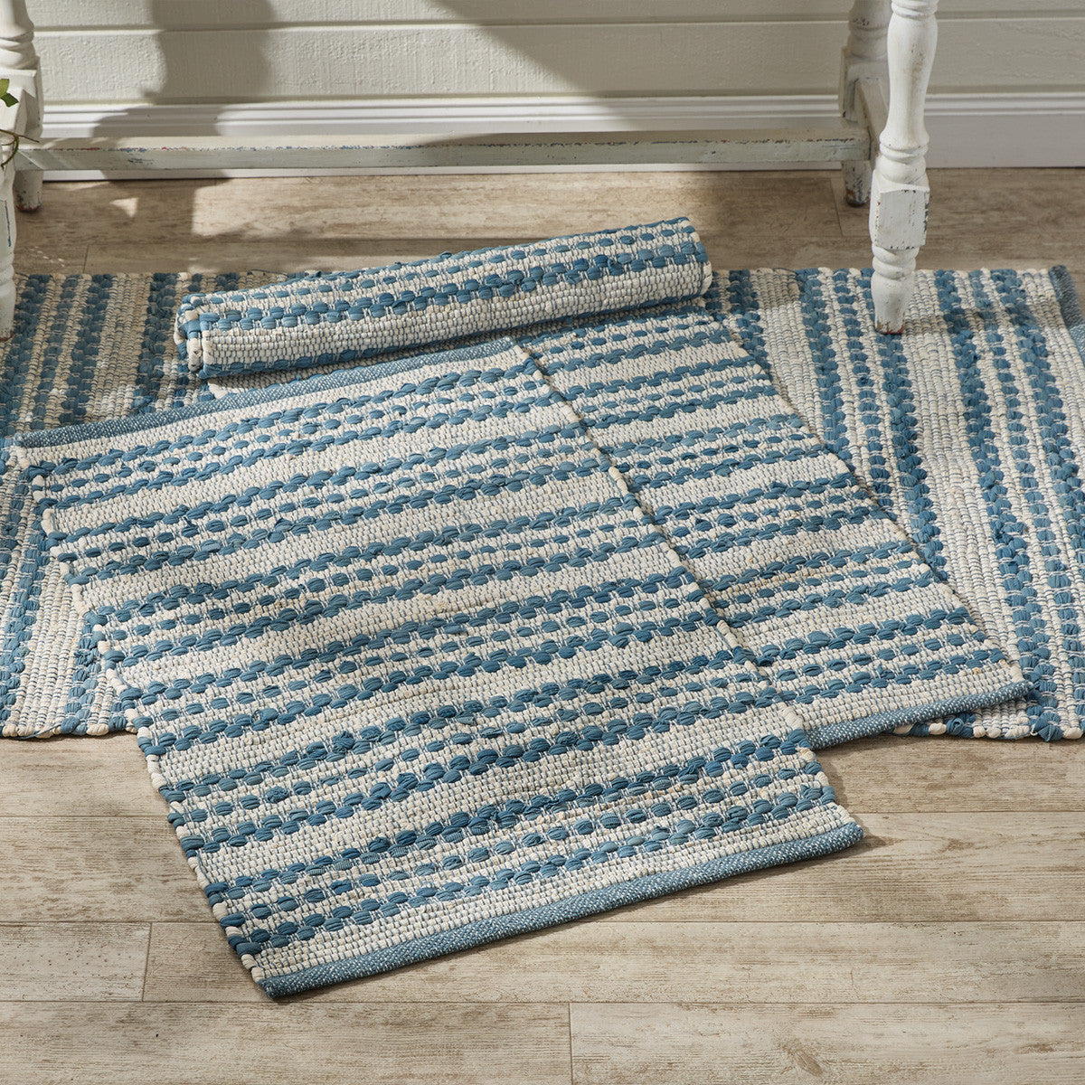 French Farmhouse Chindi Rug Runner 2' x 6' - Set of 2 Park Designs