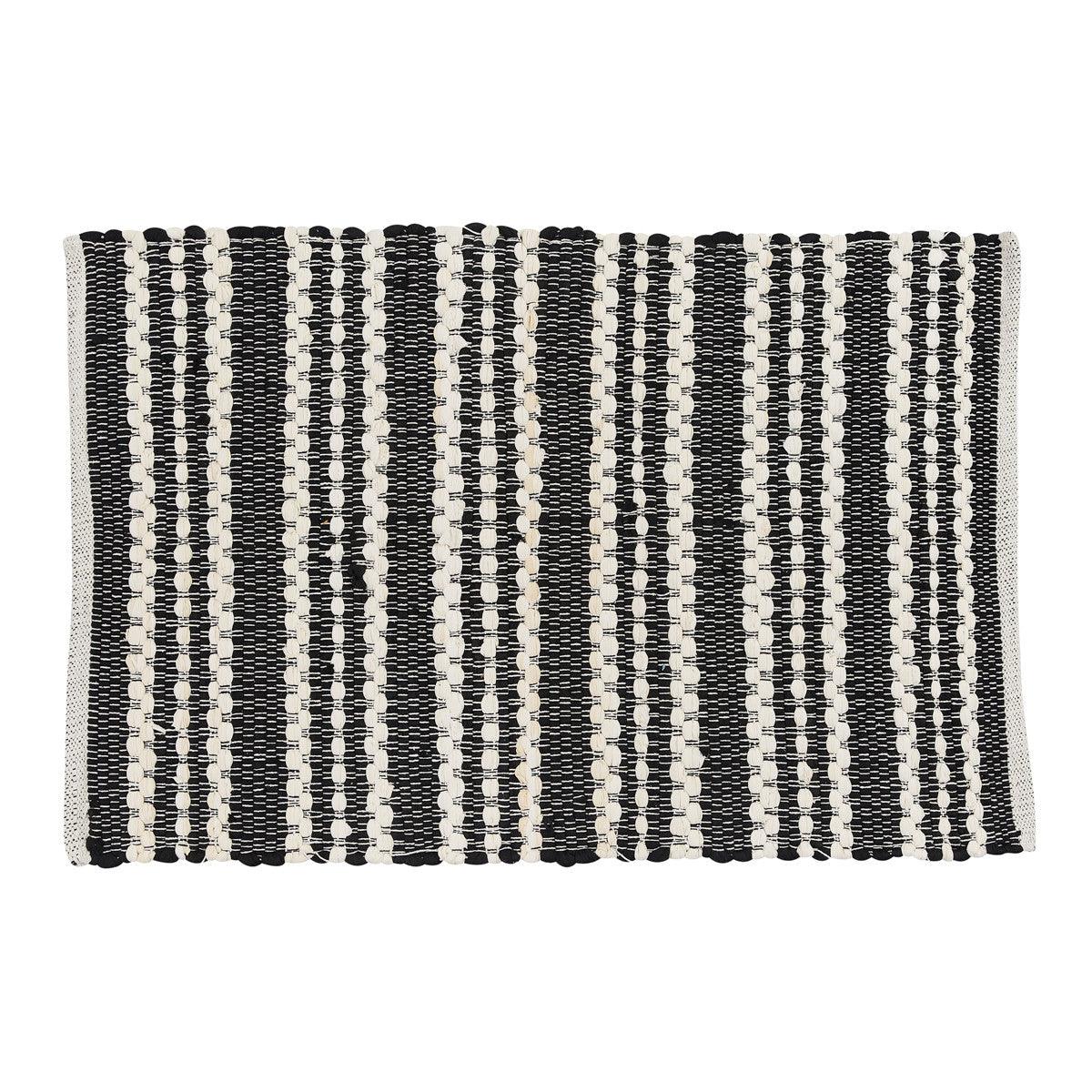 Onyx And Ivory Chindi Rug 2' x 3' - Set of 2 Park Designs - The Fox Decor