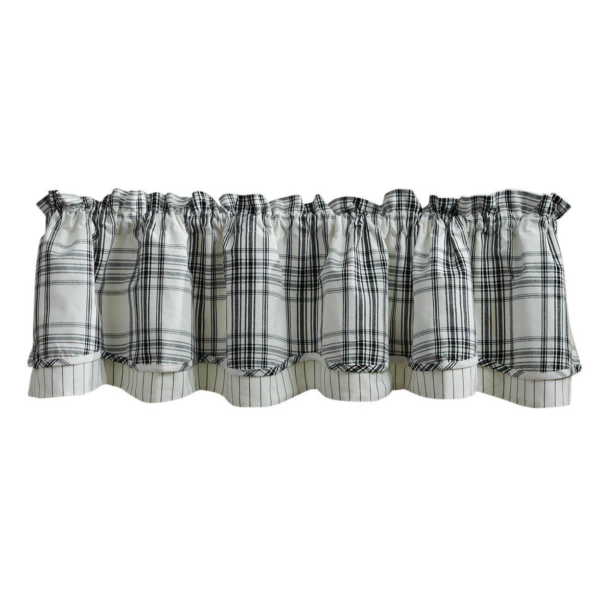 Onyx & Ivory Valance - Lined Layered 72x16 Set of 2 Park designs - The Fox Decor