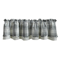 Thumbnail for Onyx & Ivory Valance - Lined Layered 72x16 Set of 2 Park designs - The Fox Decor