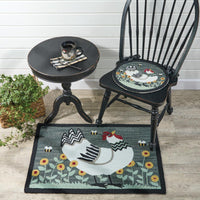 Thumbnail for My Little White Hen Hooked Chair Pad Set of 2 Park Designs - The Fox Decor