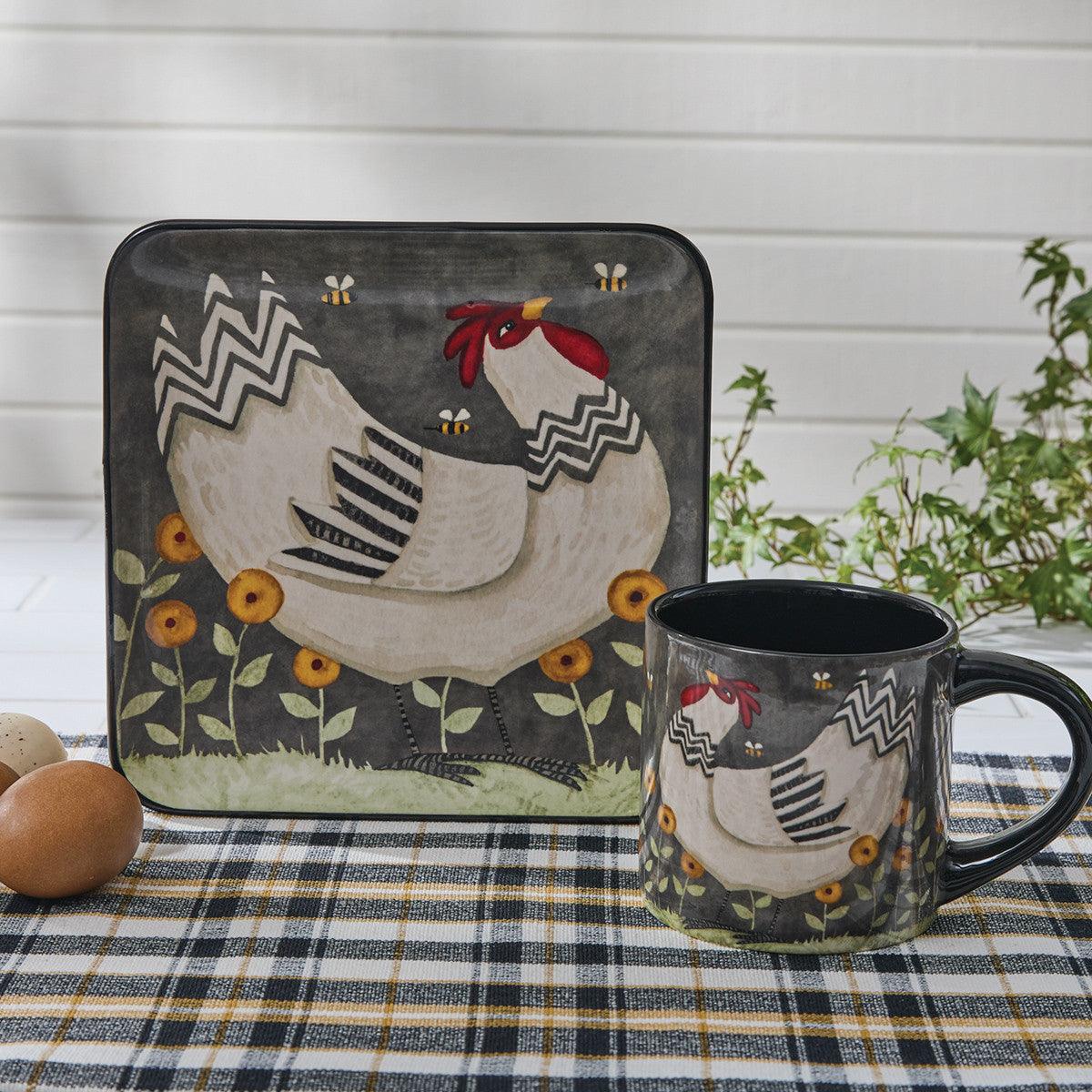 My Little White Hen Salad Plate Set of 4 Park Designs - The Fox Decor