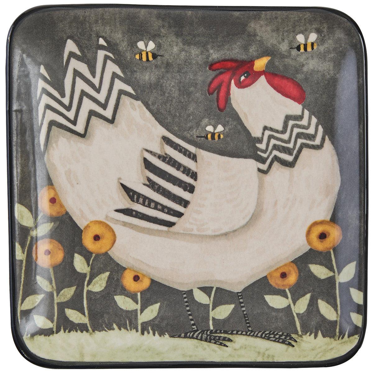 My Little White Hen Spoon Rest Set of 4 Park Designs - The Fox Decor