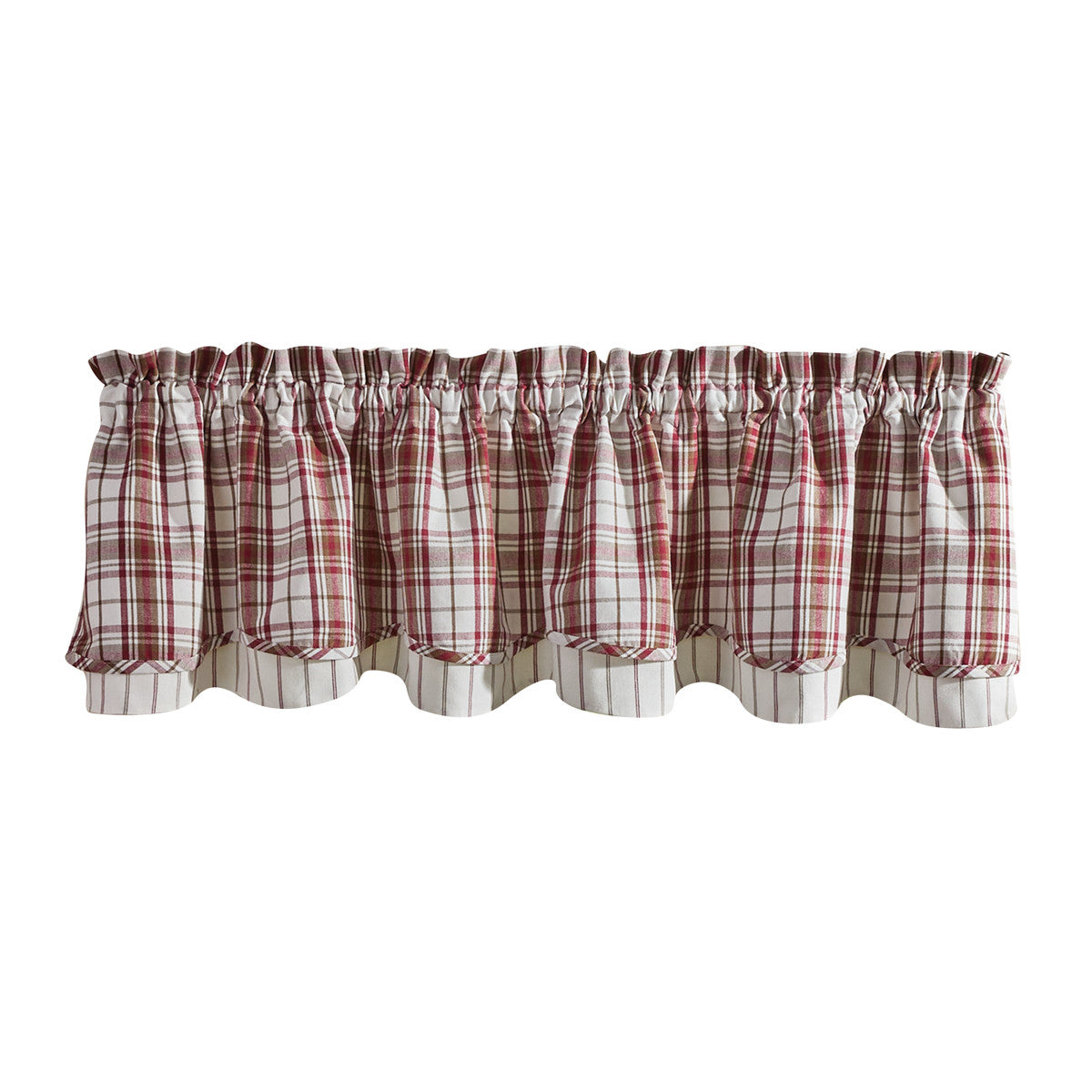 Homestyle Lined Layered Valance 16" L - Set of 2 Park designs