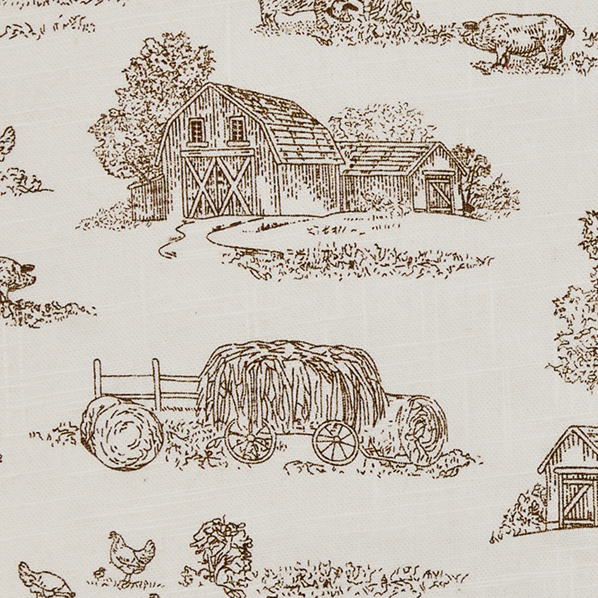 Down On The Farm Toile Placemats - Set of 12 Park Designs