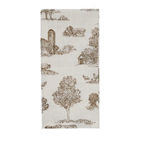 Down On The Farm Toile Napkins - Set Of 12 Check Park Designs - The Fox Decor
