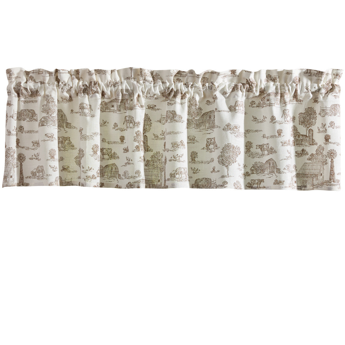 Down On The Farm Toile Valance 14" L - Set of 2 Park designs