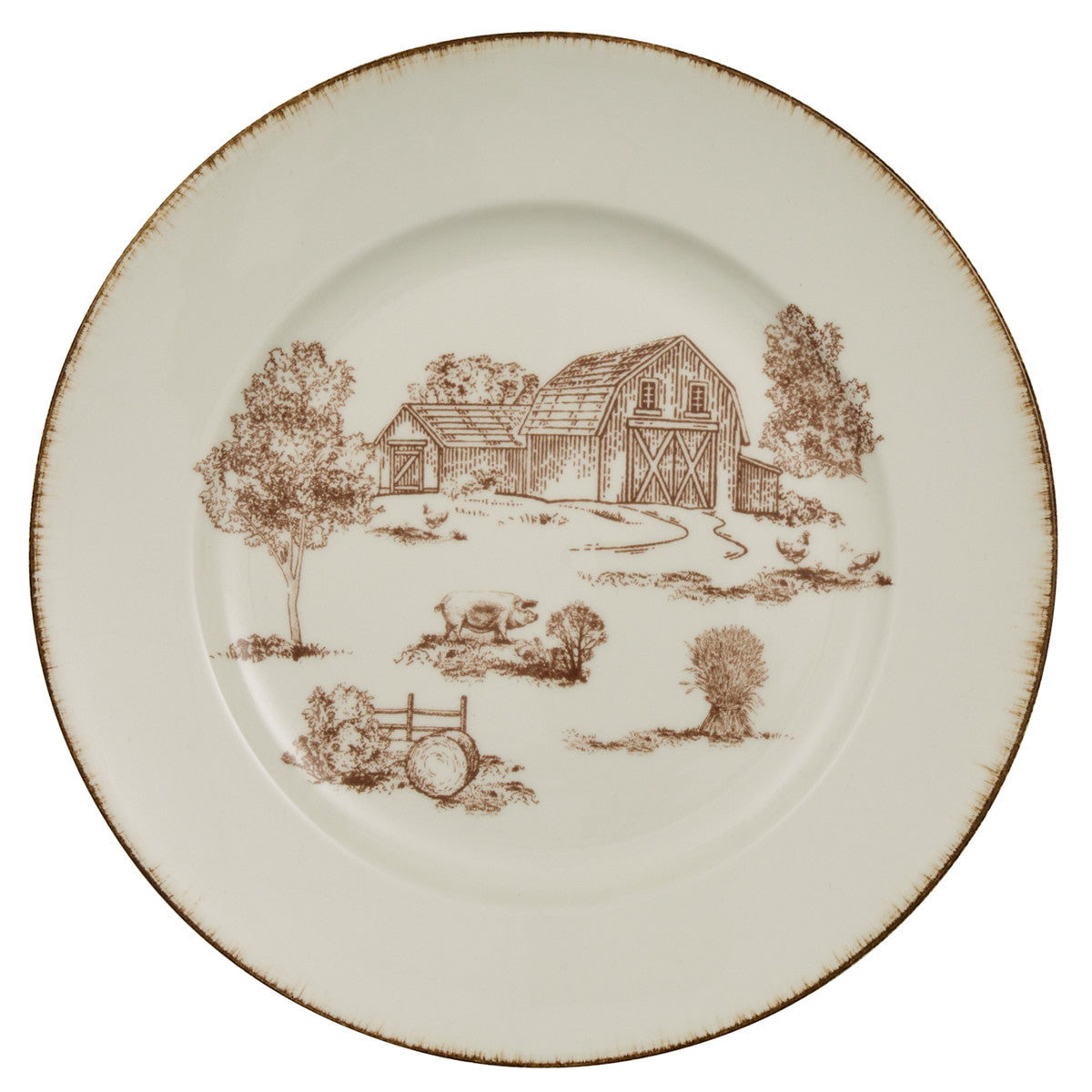Down On The Farm Toile Salad Plate - Set of 4 Park Designs