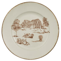 Thumbnail for Down On The Farm Toile Salad Plate - Set of 4 Park Designs