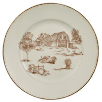 Down On The Farm Toile Salad Plate - Set of 4 Park Designs - The Fox Decor