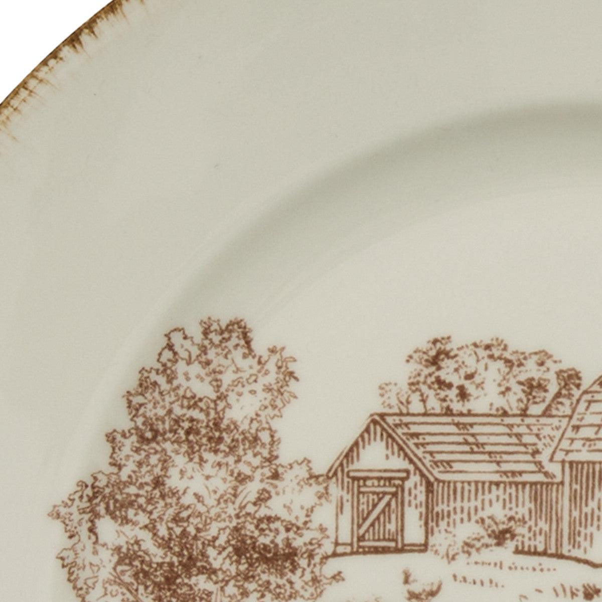 Down On The Farm Toile Salad Plate - Set of 4 Park Designs