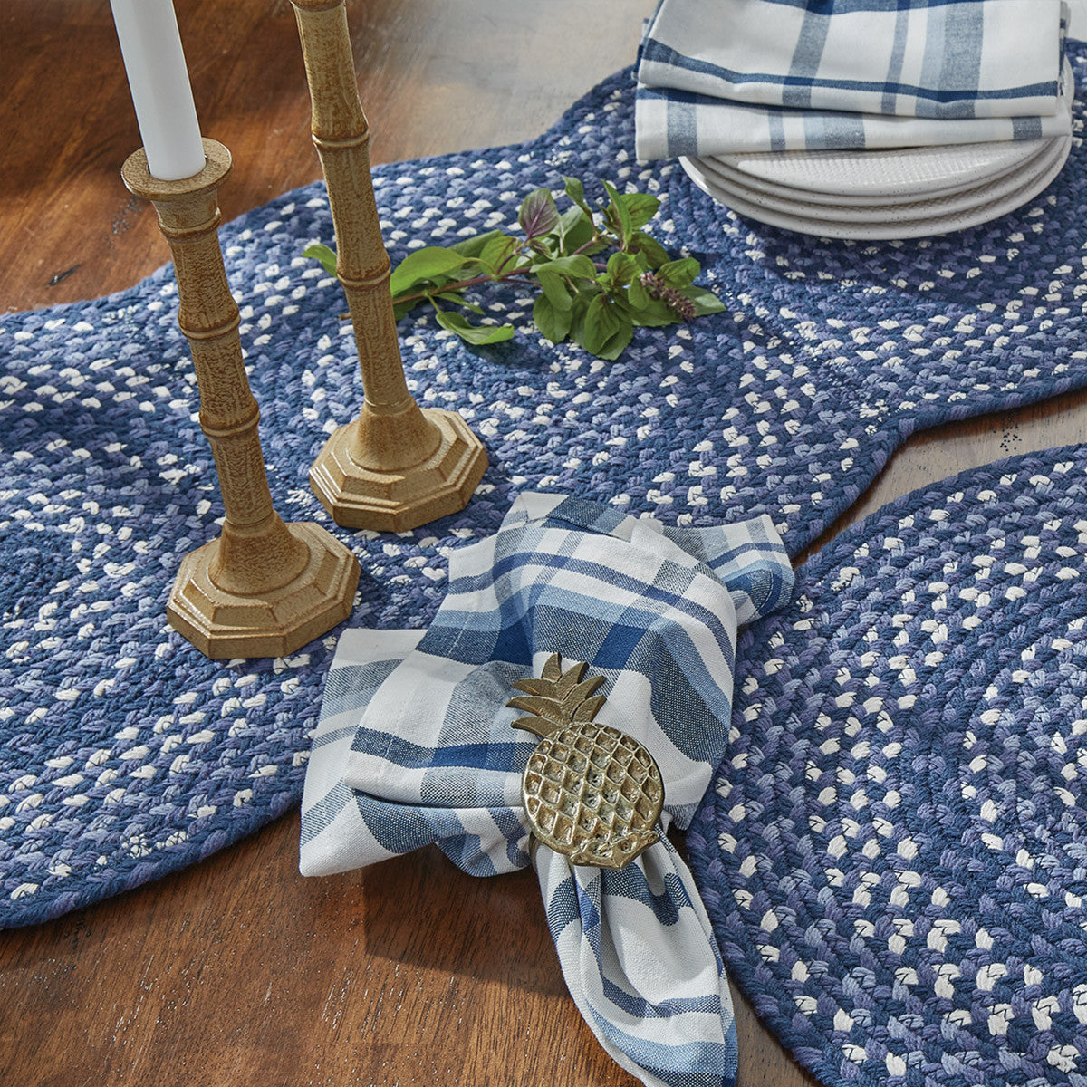 Bluestone Braided Table Runner 34" L  Park Designs