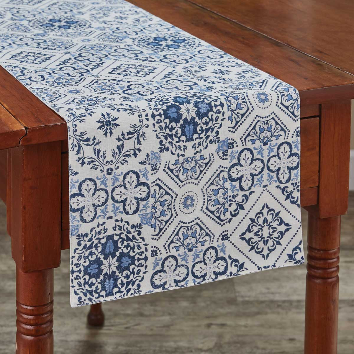 Williamsburg Delft Tile Runner 54"L Park Designs - The Fox Decor