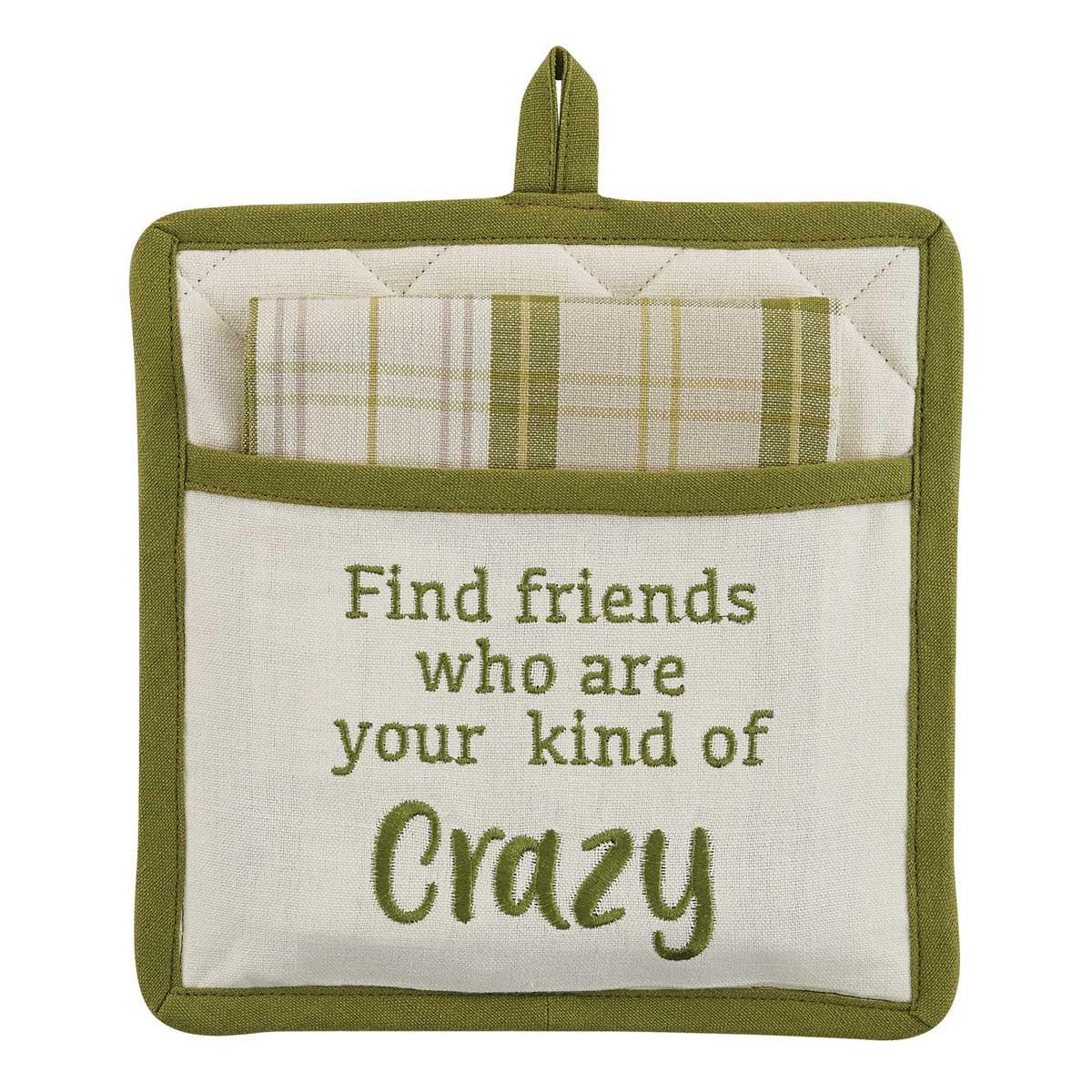 Find Friends Pocket Potholder Set of 2 Park Designs - The Fox Decor