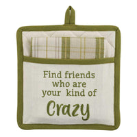 Find Friends Pocket Potholder Set of 2 Park Designs - The Fox Decor
