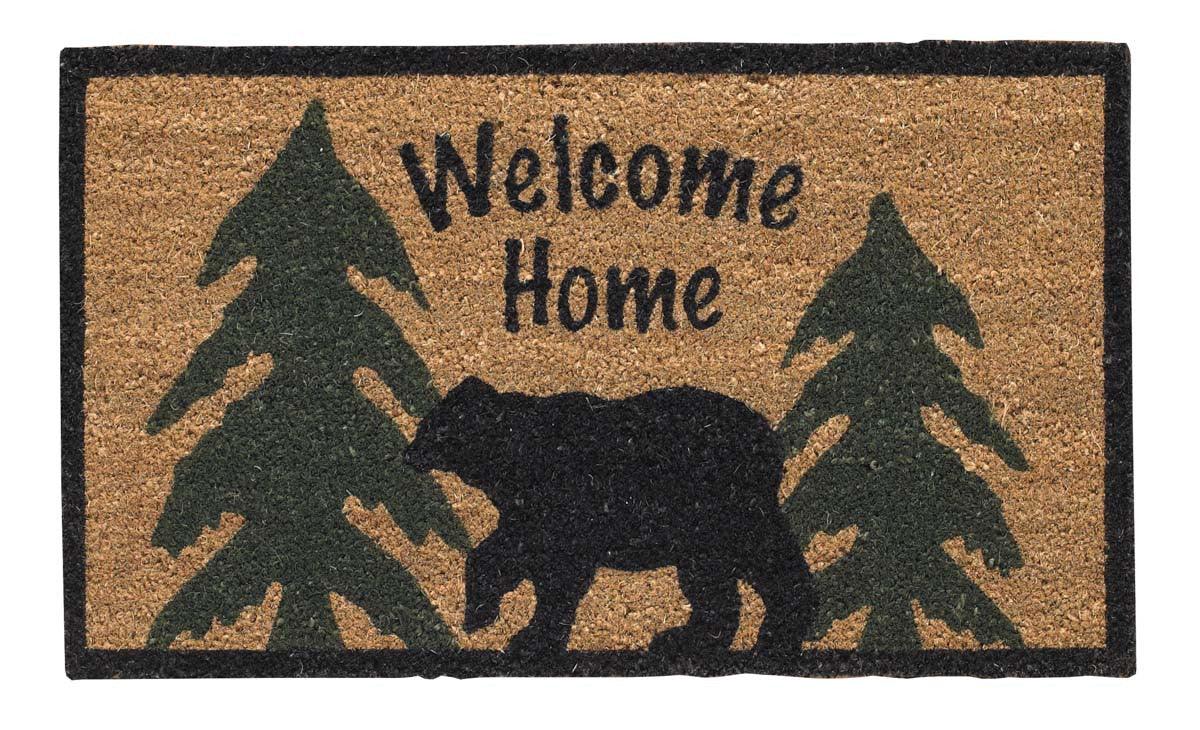 Welcome Home Black Bear Doormat Park Designs - The Fox Decor