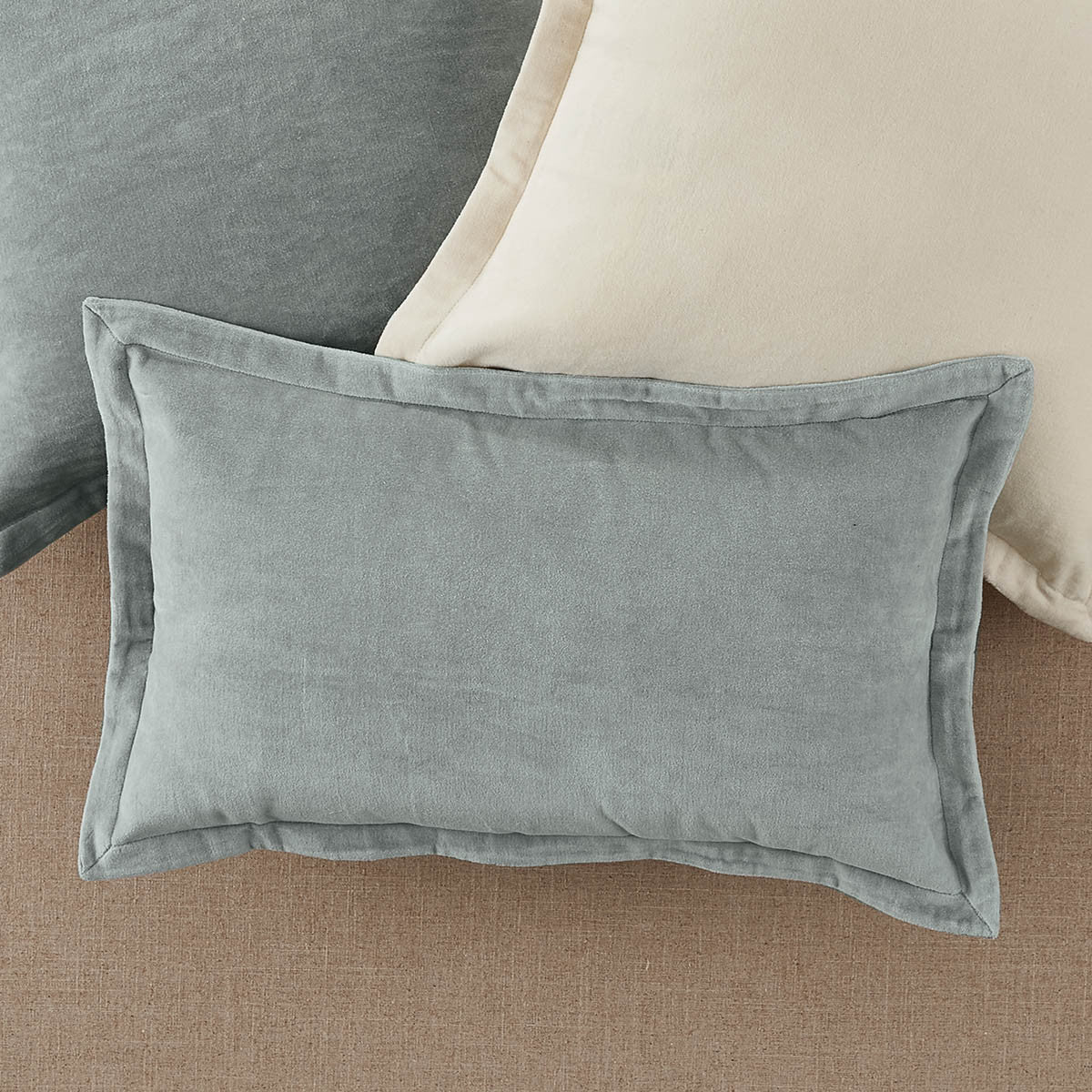 Velvet Pillow Cover 12" x 20" Mist Set of 4 Park Designs - The Fox Decor