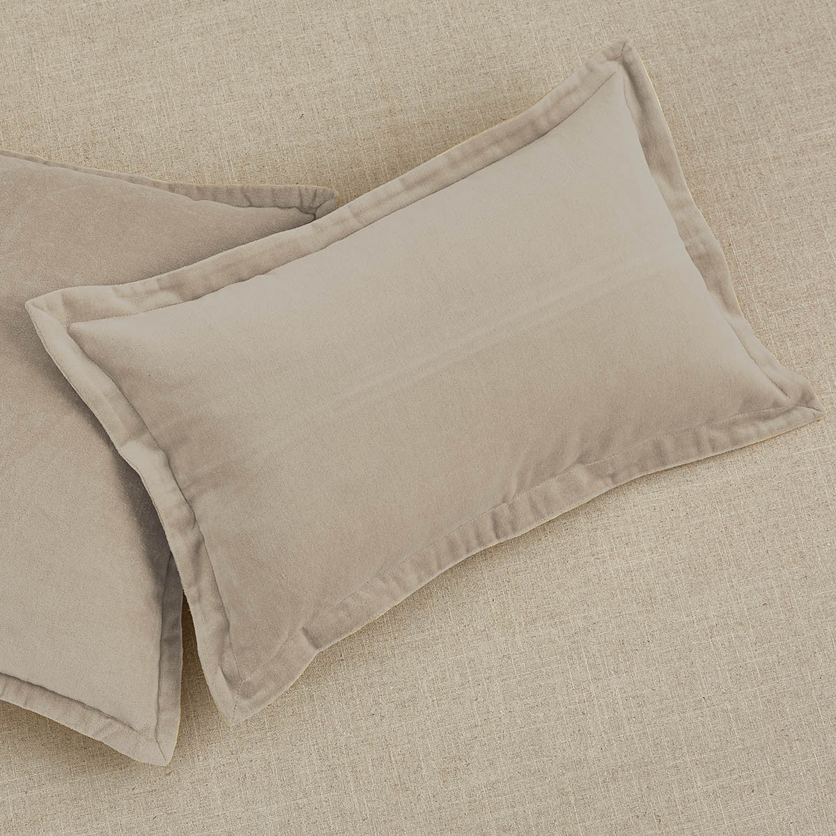 Velvet Pillow Cover 12" x 20" Stone Set of 4 Park Designs