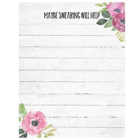 Swearing Will Help Notepad - The Fox Decor