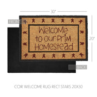Thumbnail for Connell Coir Welcome Rug Rect Stars 20x30 - The Fox Decor