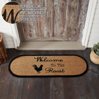 Thumbnail for Down Home Welcome to the Roost Coir Rug Oval 17x48 - The Fox Decor
