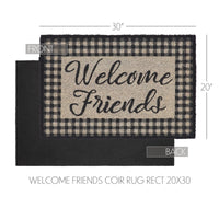 Thumbnail for Finders Keepers Welcome Friends Coir Rug Rect 20x30 - The Fox Decor