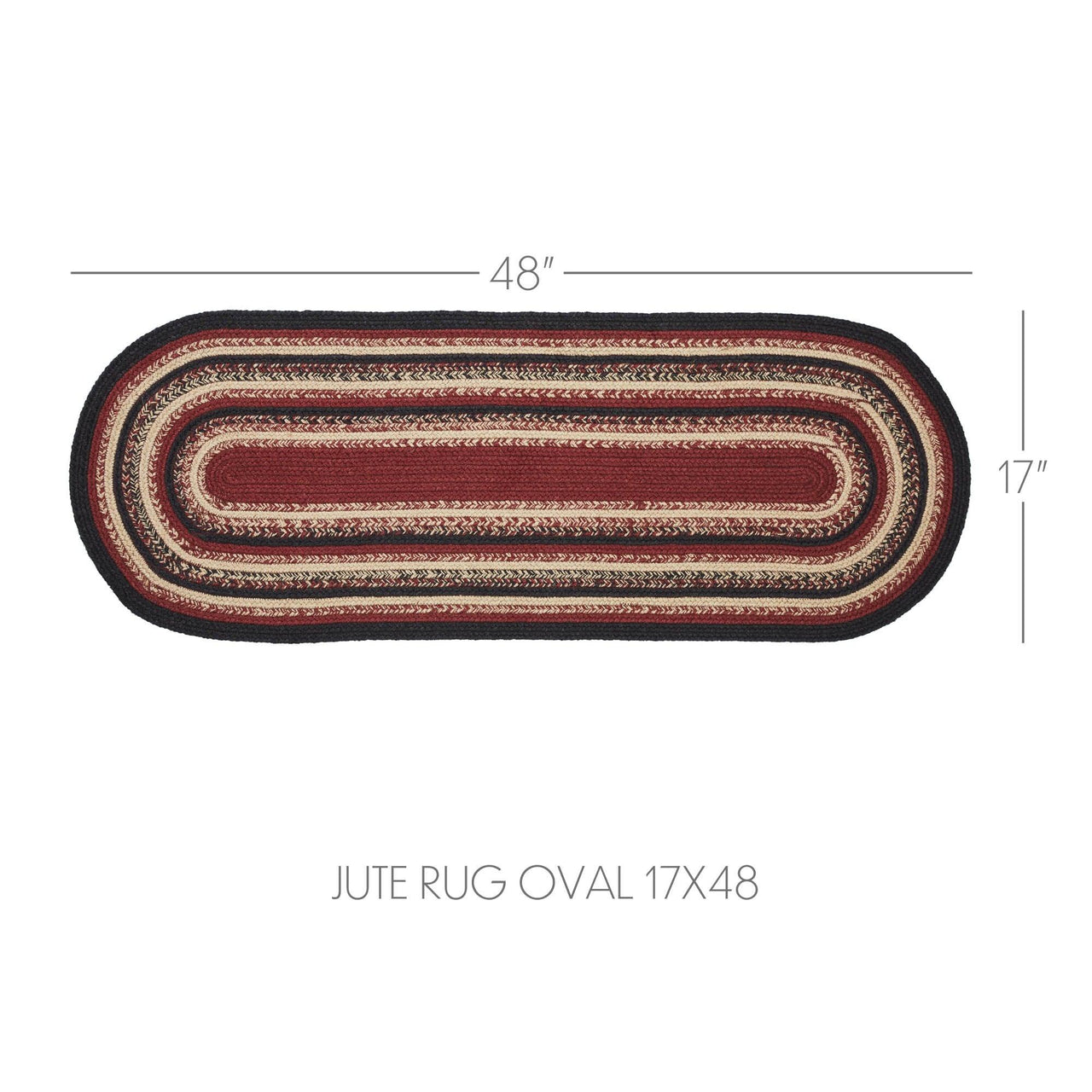 Connell Jute Rug Oval w/ Pad 17x48 - The Fox Decor