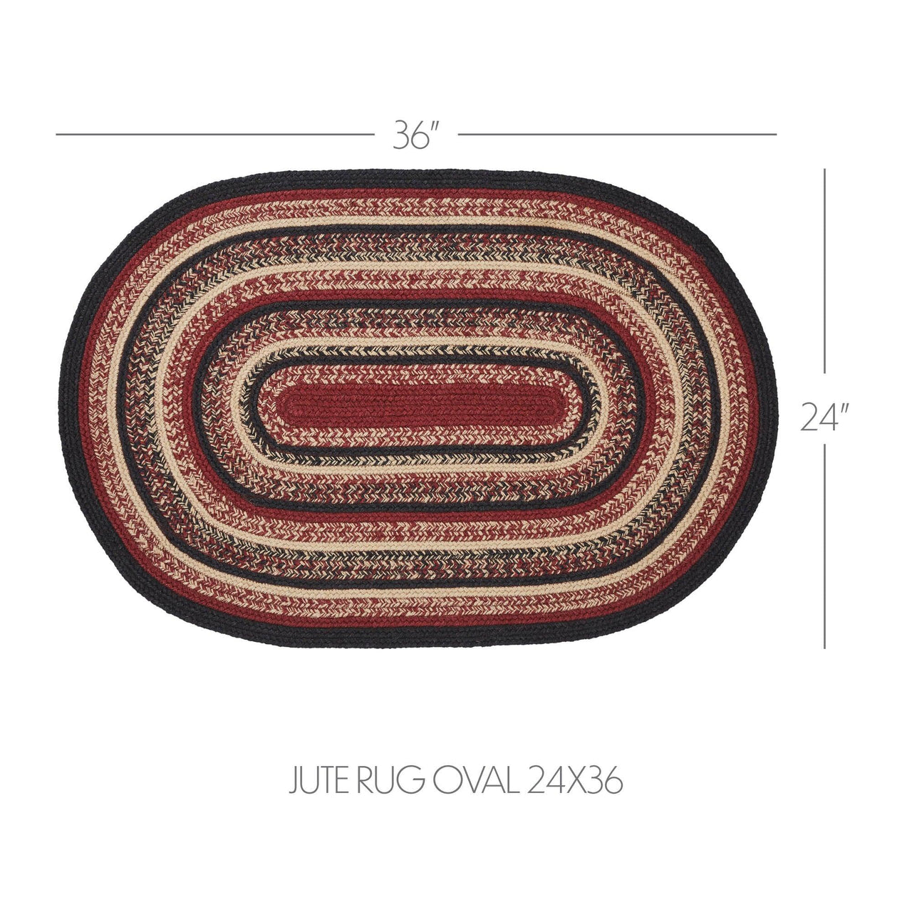 Connell Jute Rug Oval 24x36 - The Fox Decor