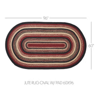 Connell Jute Rug Oval w/ Pad 60x96 - The Fox Decor