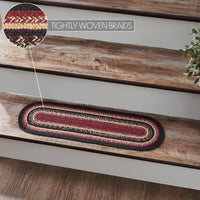 Thumbnail for Connell Jute Stair Tread Oval Latex 8.5x27 - The Fox Decor
