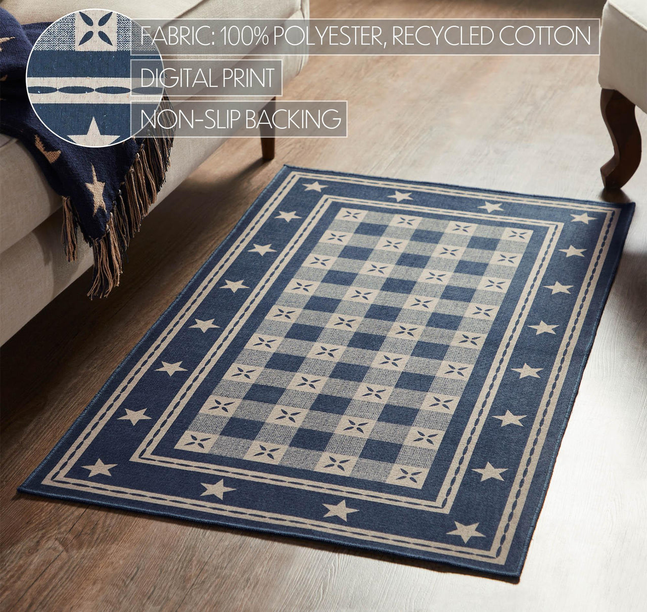 My Country Polyester Rug Rect 27x48 - The Fox Decor