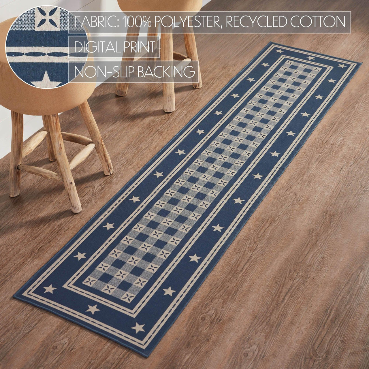 My Country Polyester Rug/Runner Rect 22x96 - The Fox Decor