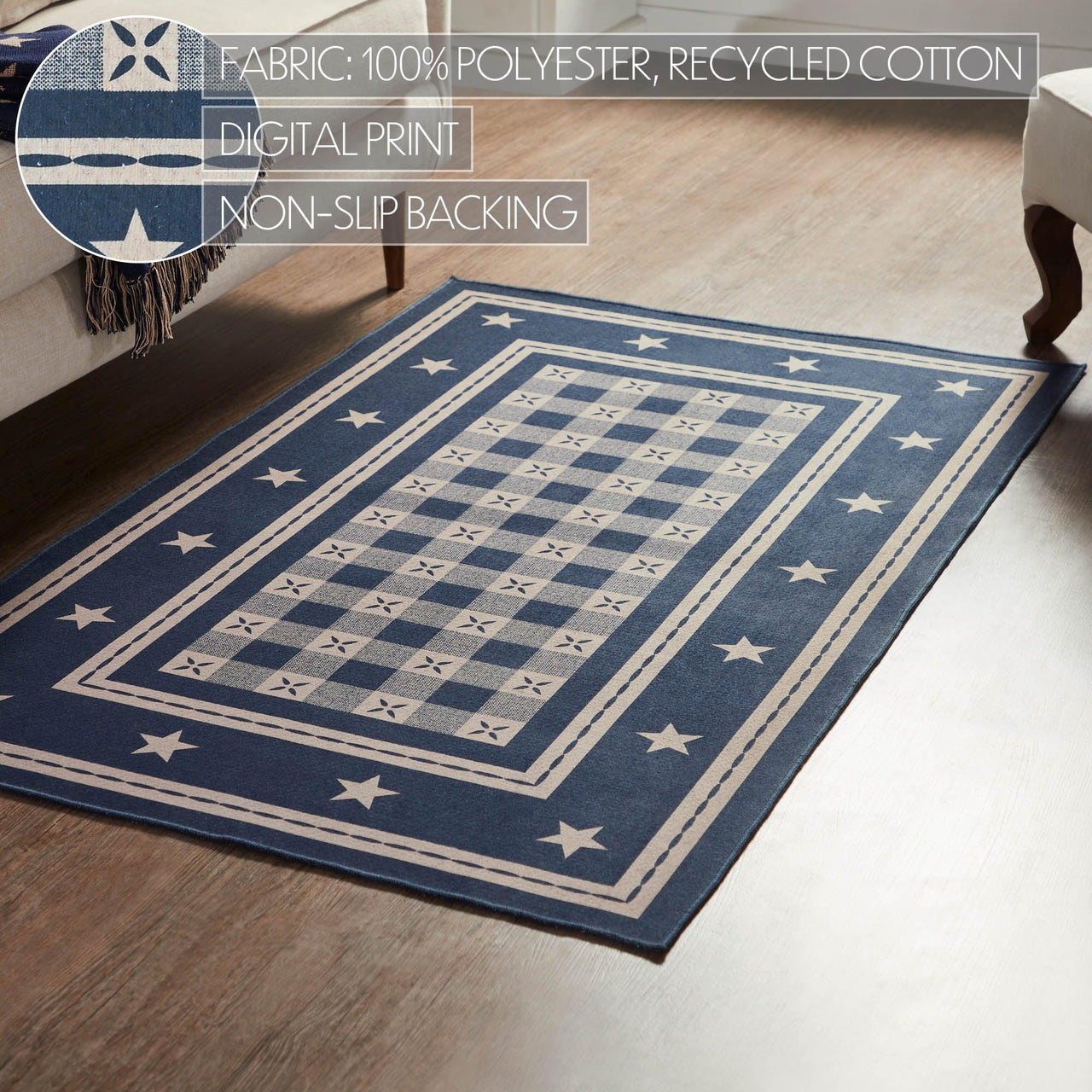 My Country Polyester Rug Rect 36x60 - The Fox Decor