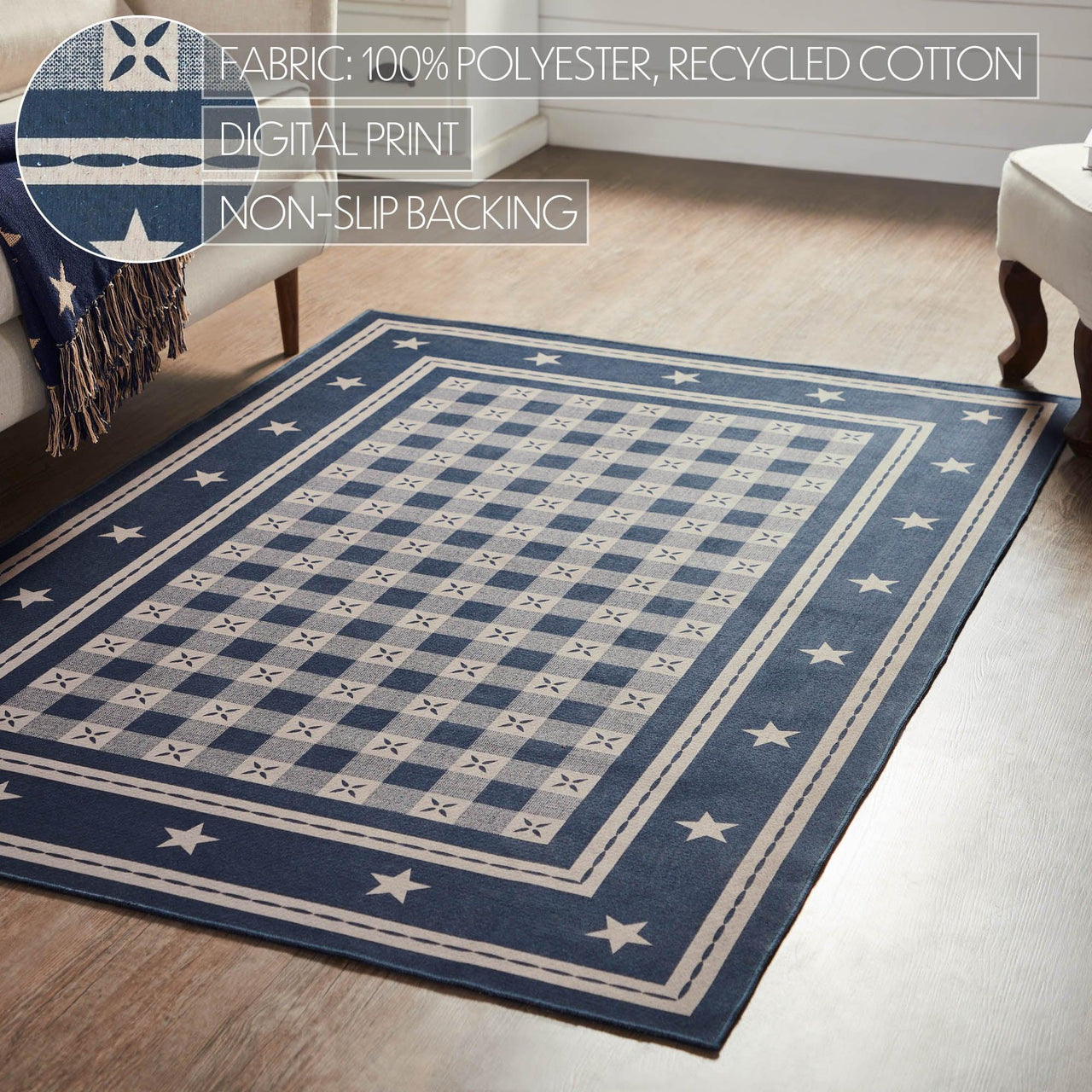My Country Polyester Rug Rect 48x72 - The Fox Decor