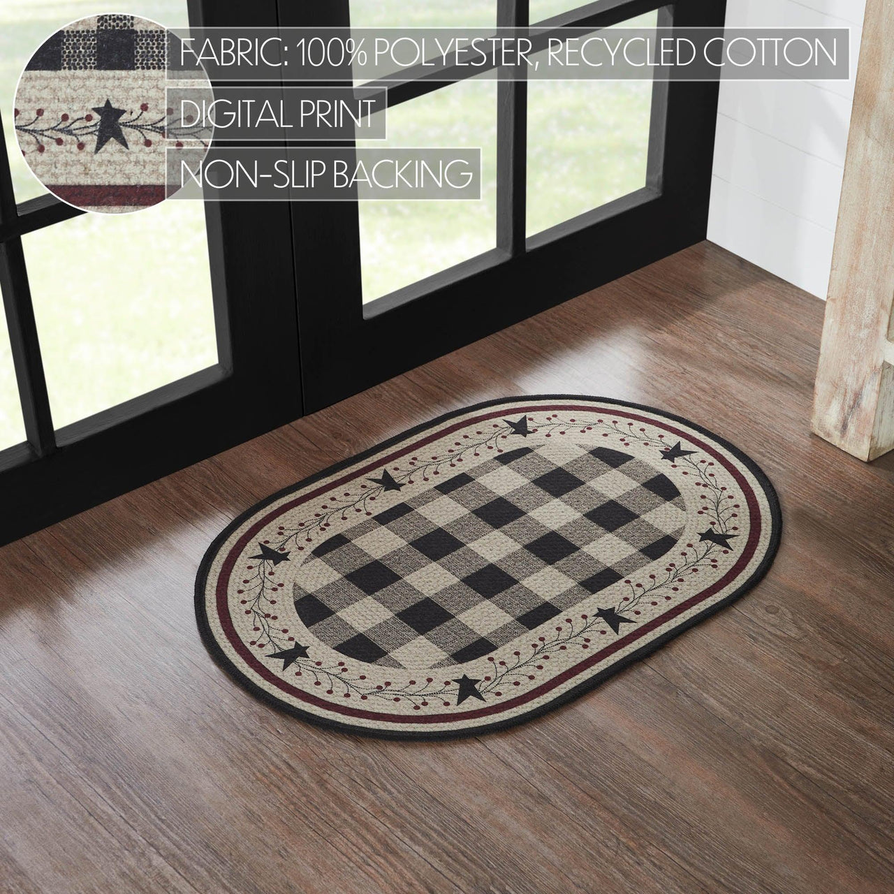 Pip Vinestar Polyester Rug Oval 20x30 - The Fox Decor