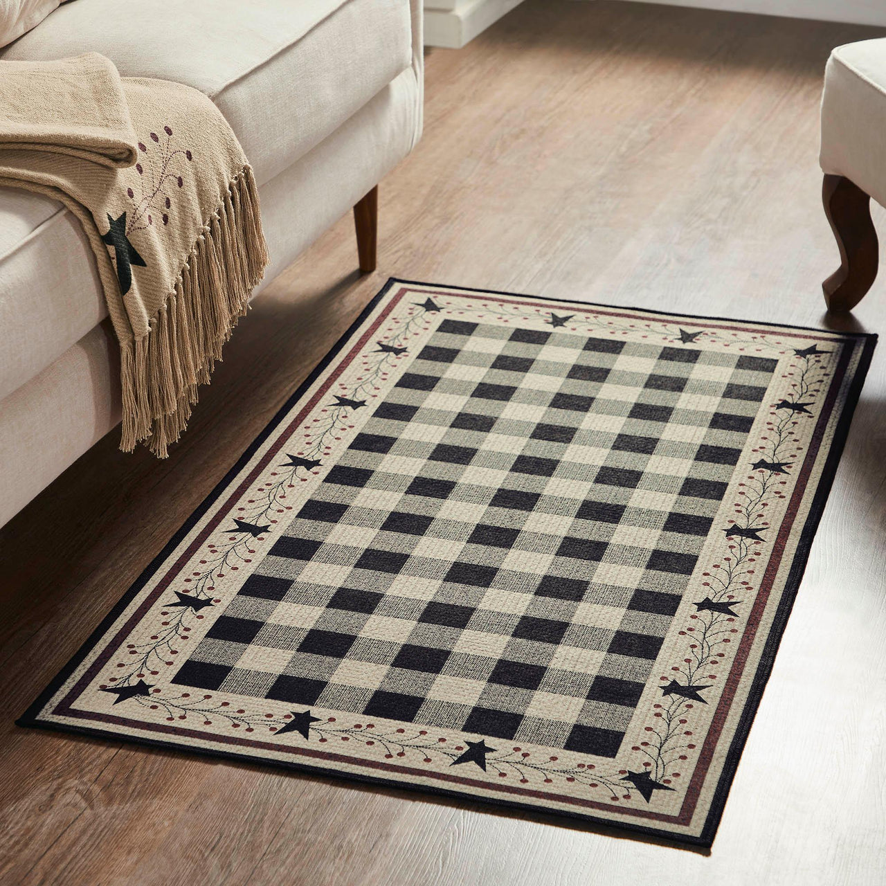Pip Vinestar Polyester Rug Rect 27x48 - The Fox Decor