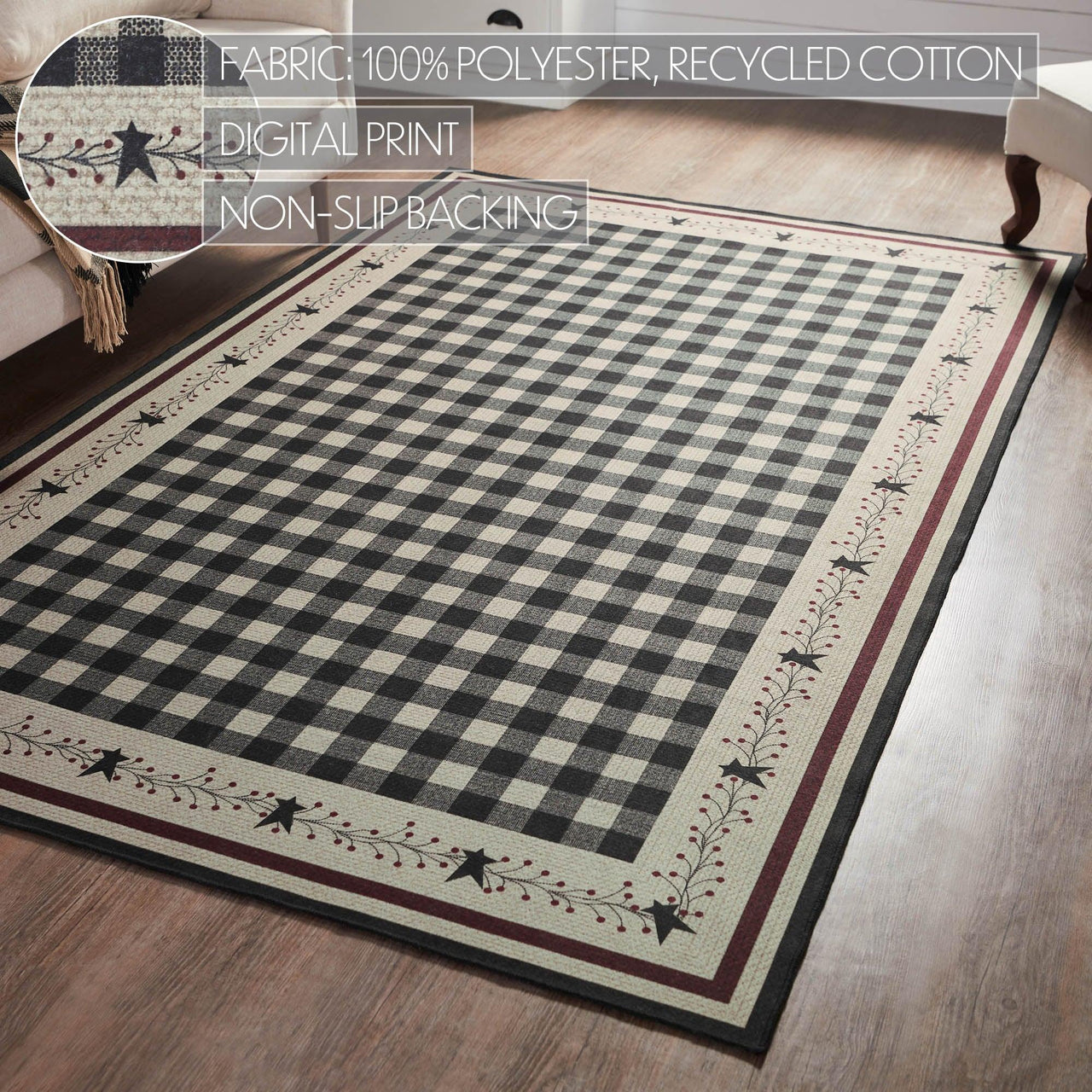 Pip Vinestar Polyester Rug Rect 60x96 - The Fox Decor