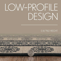 Thumbnail for Custom House Black Tan Jacquard Polyester Rug/Runner Rect 22x78 - The Fox Decor