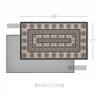 Custom House Black Tan Jacquard Polyester Rug Rect 27x48 - The Fox Decor